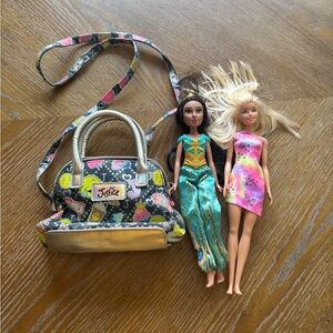 Justice Colorful Mini Handbag with Dolls